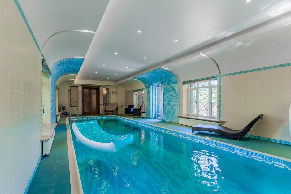 Luxurious indoor swimming pool